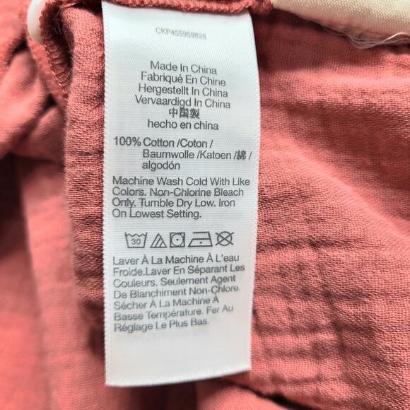 Madewell Lightspun Colette Mini Dress Rose Red Gauze Tiered Baby Doll Small 6 - Picture 11 of 11